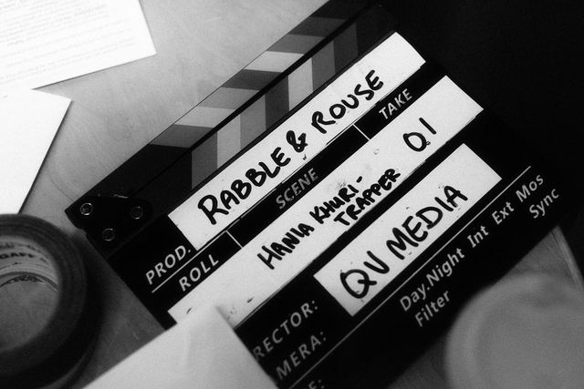 The Rabble and Rouse clapperboard
